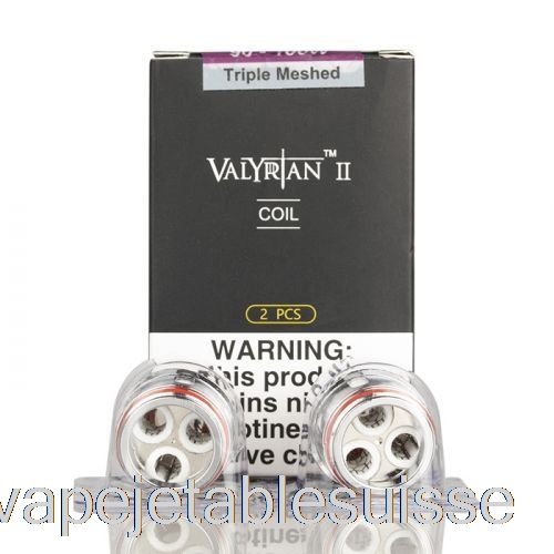 Vape Suisse Uwell Valyrian Ii 2 Bobines De Remplacement 0,16ohm Un2-3 Bobines Triple Mesh